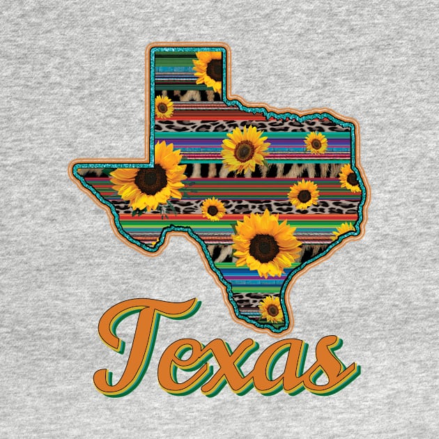 Aztec Sunflower Texas by DigitalCreativeArt